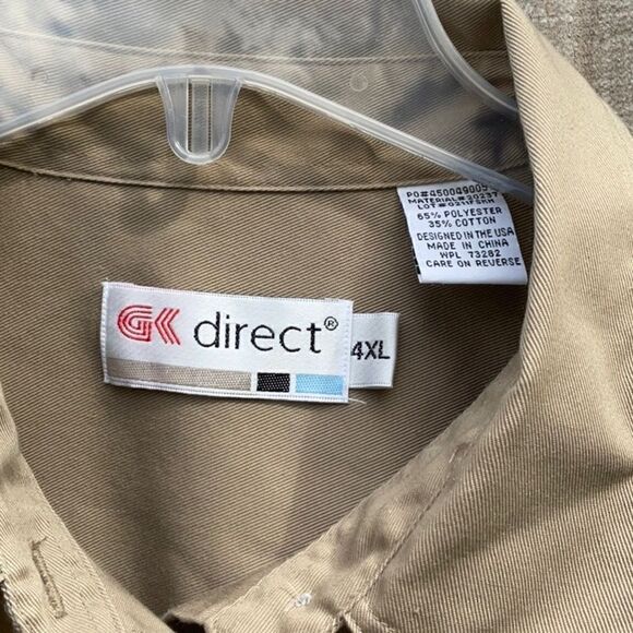 Take 50% OFF- GK Direct Khaki Men’s Shorts Sleeve Shirt, Size-4XL - Picture 3 of 5